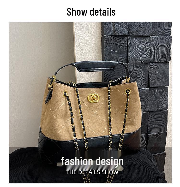 Europäische & Amerikanische Retro Matte Argyle Kette Tragetasche – Duftstil Crossbody für Damen, 2025 Edition