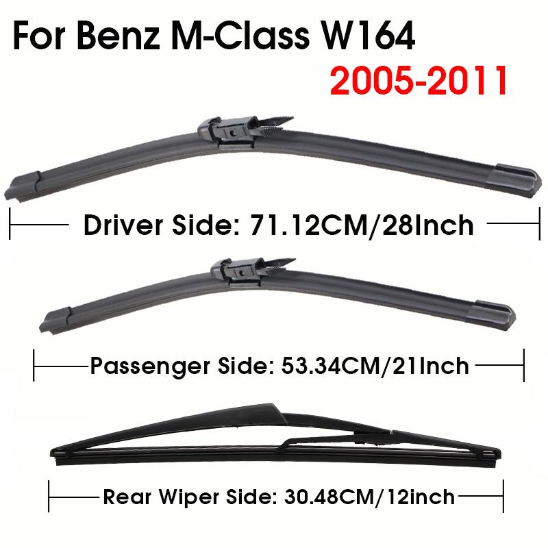 

28 +21 +12 Car Wiper Blade For Mercedes-Benz M-Class W164 2005-2011 Windscreen Front Rear Wipers Blade Set Auto Accessories For Mercedes-Benz