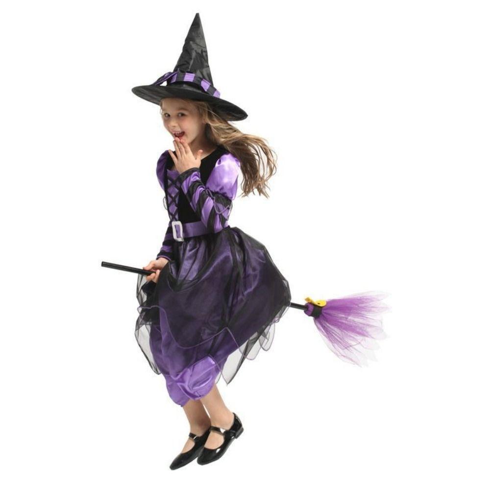 With Hat Witch Costume Dress Deluxe Set Princess Party Dress  For Toddlers