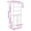 Highboard Set 2 pcs Reclaimed Wood Look Engineered Wood