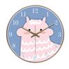Cartoon Quartz Wall Clock Cute Animals Hanging Wall Clock Living Room Children's Room Kindergarten Decoration Loudspeaker Mute