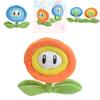 Mario Plush Toy With Realistic Orange Flames And Blue Ice Sunflowers 18cm