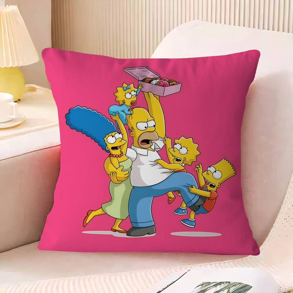 Animation The S-Simpsons Cushion Cover Car Throw Pillow Case For Sofa Car Christmas Gift 40x40cm 45x45cm