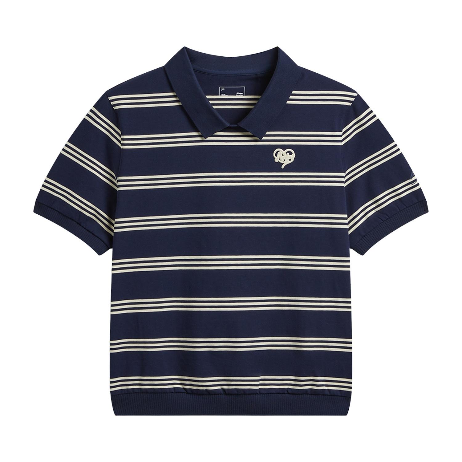 Li-Ning Sport Lifestyle Series Polo Shirt With Embroidered Letters Women tops APLW344-2 S