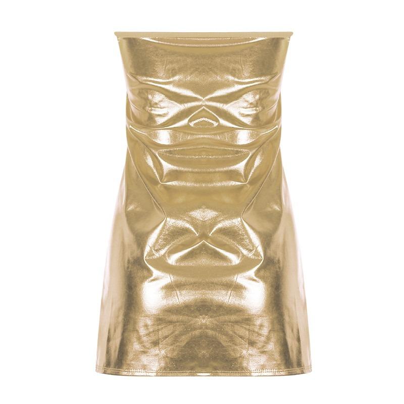 Glisten PVC Faux Leather Minidress Bodystockings Babydoll Lingerie Sets Underwear Bodysuits