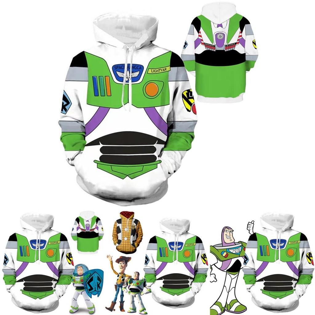 Bluza z kapturem Cosplay Buzz Astral z Toy Story, z długimi rękawami i łatwa w pielęgnacji