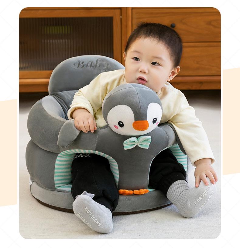 Sofá Bebê Anti-Queda: Assento de Treino Macio para 4-12 Meses