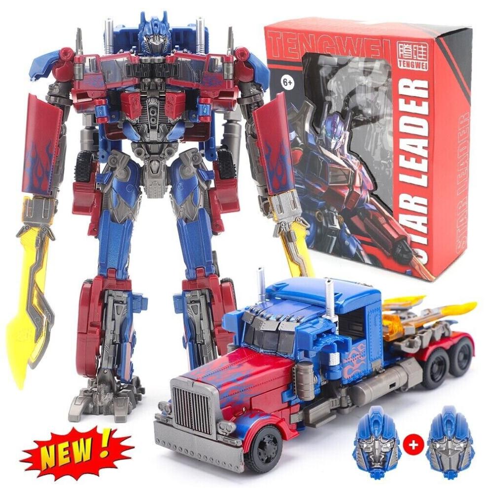 2-in-1 Transformer Car Toy - Alloy + ABS, Transformable Robot & Vehicle, Realistic Head, 17.5cm, Gift for Teens 14+
