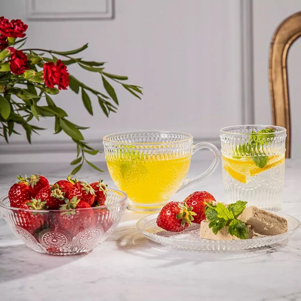 Altom Design Daisy Glass Salad Bowl 13 1 Pc