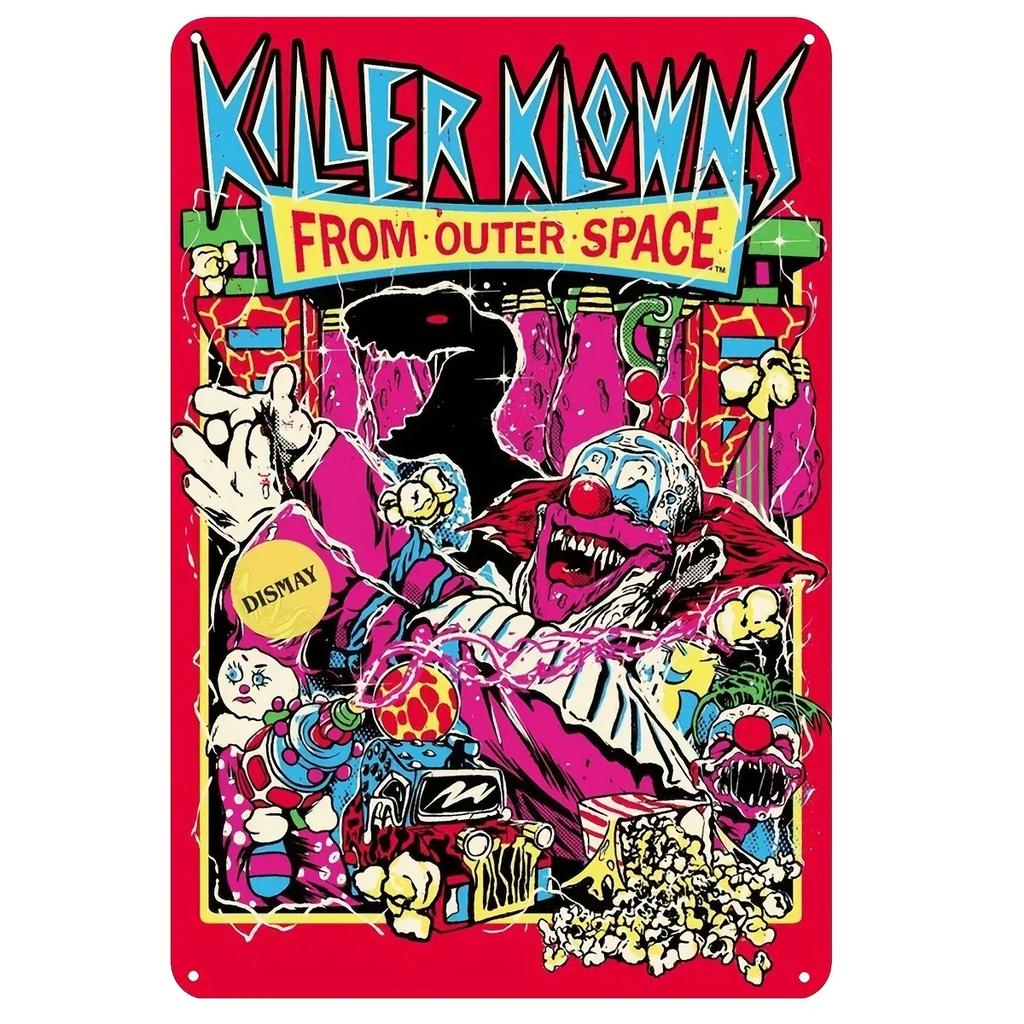 Retro Halloween Metal Sign Horror Movie Theme Shabby Iron Painting Tin Signs Wall Art Man Cave Film Theater Club Home Decoration