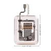 Creative Acrylic Transparent Mini Music Box Square Random Song Dancer Music Box Clockwork Spring Clockwork Music Box Gift