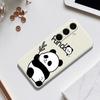 For Samsung Galaxy S24 FE Case Panda Pattern Printing Straight Edge TPU Phone Back Cover