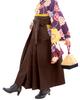 Hakama Plain Single Item Dark Brown L [Kyoetsu] Women's
