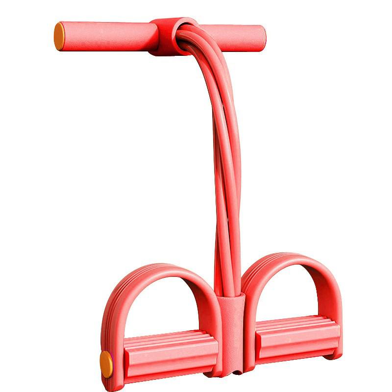 Six-Tube Foot Pedal Resistance Band & Waist Trimmer for Home Fitness