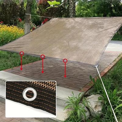 UV-Beständiges Outdoor-Sonnenschutznetz Kaffeefarbenes PE-Gewebe Geeignet für Gärten Parkplätze Gewächshäuser und Schwimmbäder