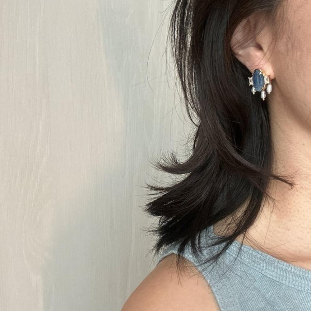 Plata Pearl Earrings Kaiannite