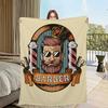 Fashion B-Barber Shop Blanket Flannel Warm Comfort Soft Plush Blanket For Picnic Beds Sofas Homes And Bedrooms