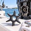 Water Pump Impeller for Outboard Motor Maintenance, Six Curved Rubber Blades with Integrated Hub and Keyed Center Bore 18-3250 500337 19210-ZW1-B02