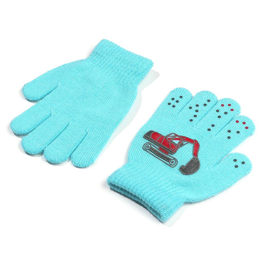 Winter Non-slip Soft Knitted Mittens Thick Warm Kids Gloves Cute Cartoon
