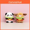 Hamburger Dog Panda Plush Keychain Animal Toy Pendant Cartoon Decoration Gift
