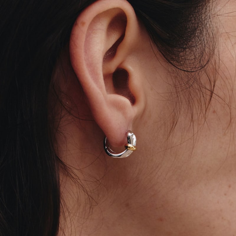 hyeres-lor Aceh Silver (C) One-Touch Earrings HL5E43500C9XXX