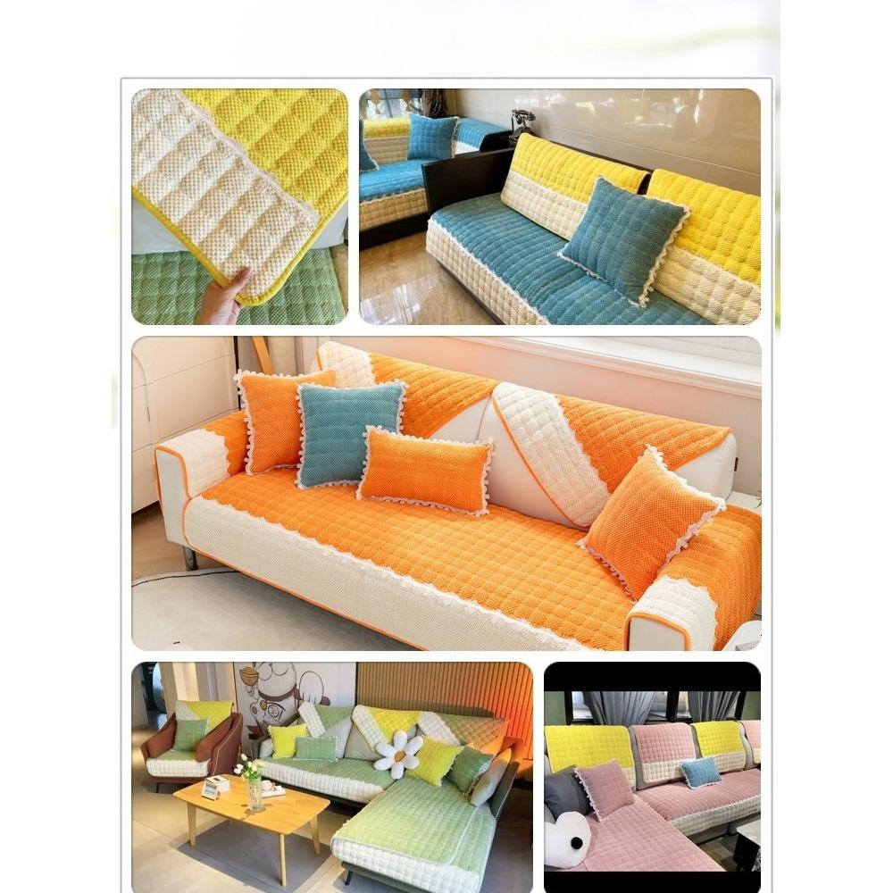 Winter Winter Corduroy Sofa Cushion Warm and Simple Cover Towel Cushion Sofa Cover