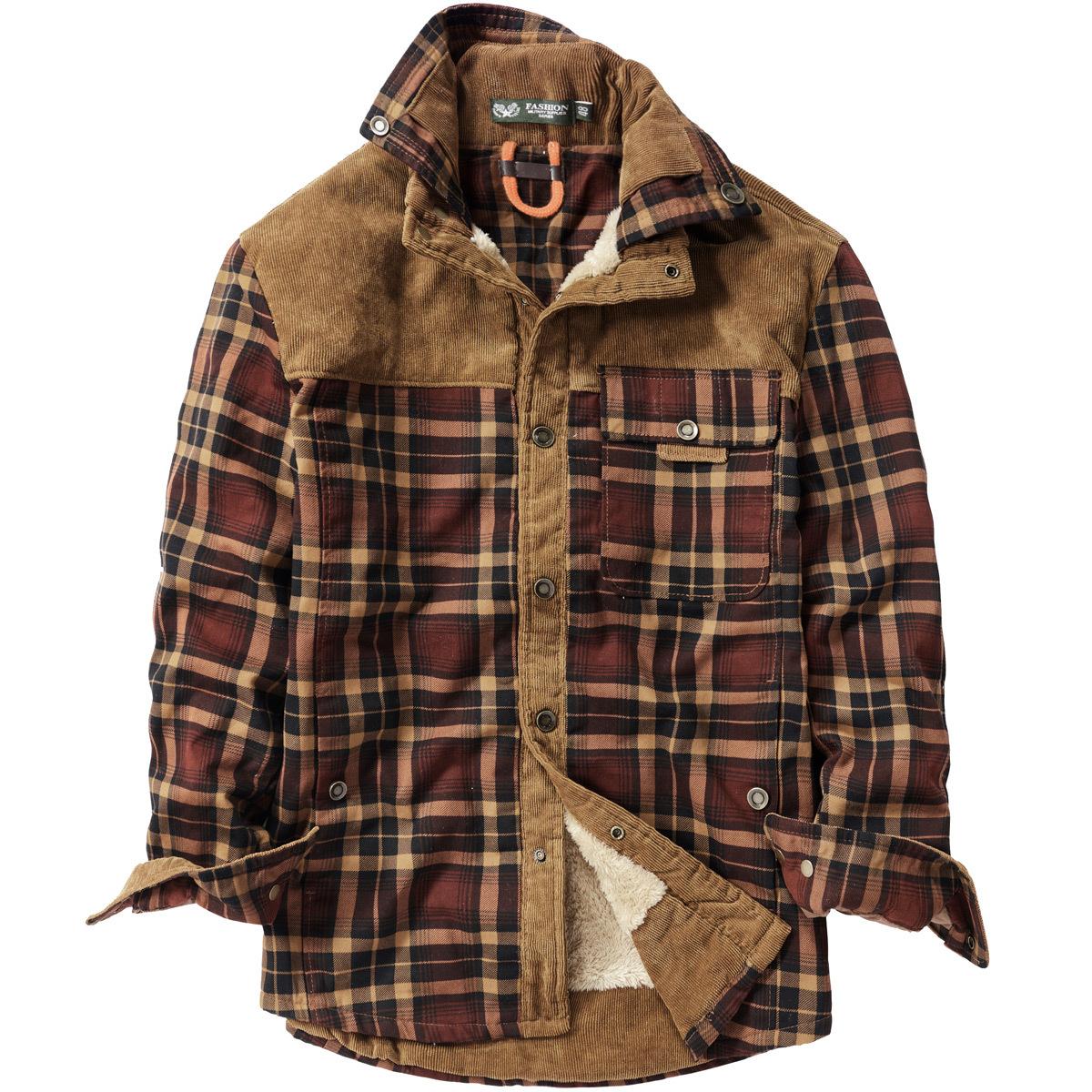 

Осенне-зимняя клетчатая рубашка мужская с длинными рукавами в корейском стиле вельветовая повседневная рубашка куртка из утолщенного бархата и овечьей шерсти 5XL