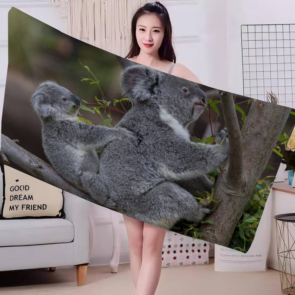 Koala Print Big Microfiber Beach Towels Quick Dry Towel Sand Beach Towels Pool Towel For Travel Swim Pool Yoga