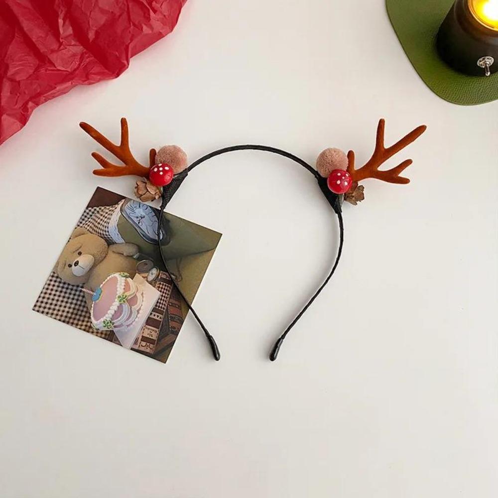 Vánoční Paroží Jelení Roh Čelenka Ženy Dívky Kočičí Uši Vlasová Obruč Pokrývka hlavy Vílí Kostým Pokrývka hlavy Čelenka Vlasová Gumička