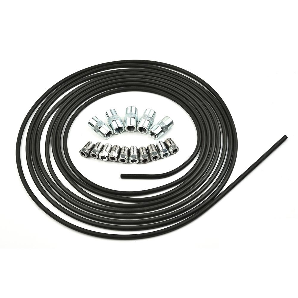 Universal- 5m Brake Line Brake Pipe Steel Copper-plated + Plastic-coated 4.75mm&10 Screw & 5 Connectors Brake Lines Accessories