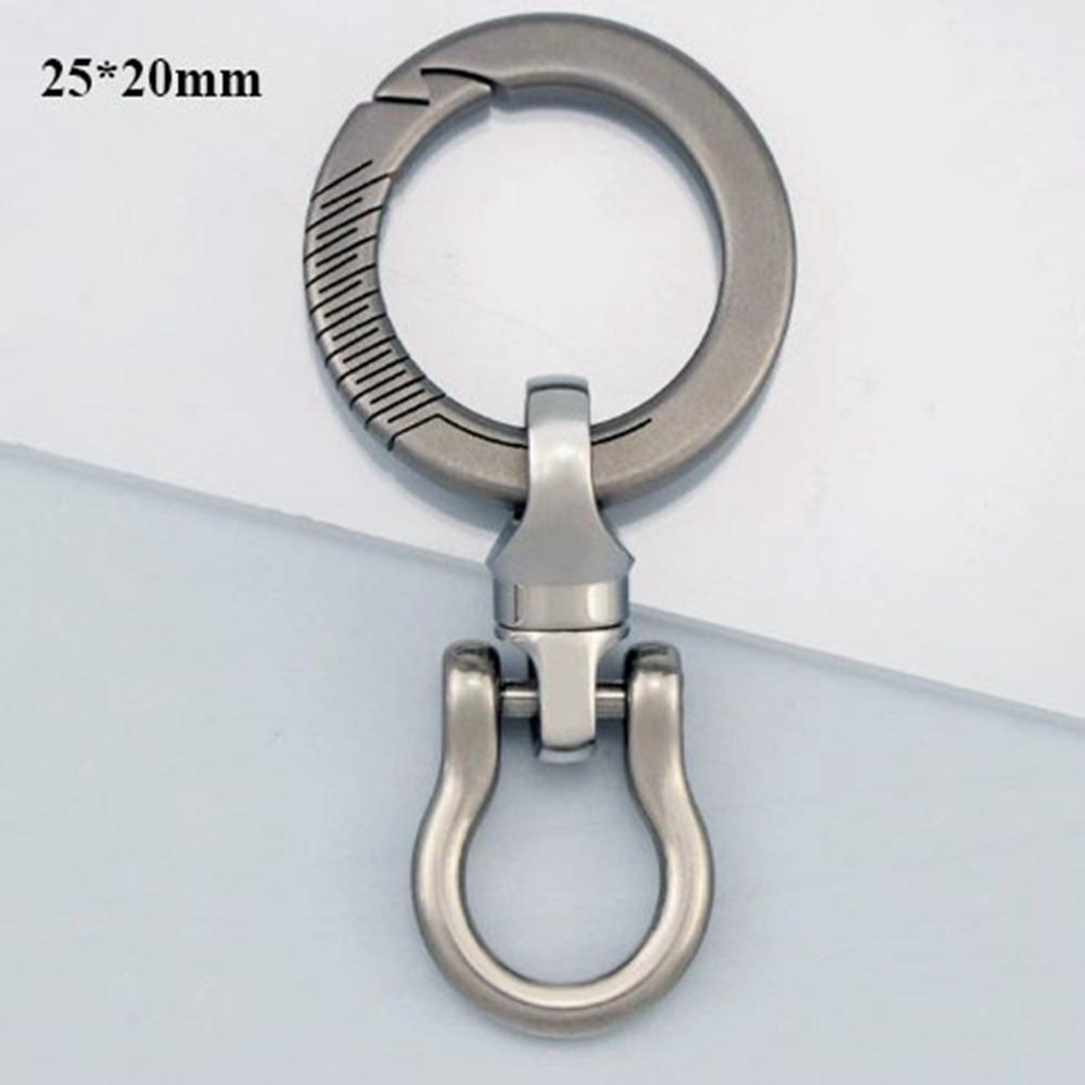 High Quality Portable Titanium Alloy Keychain Ultra-light 360° Rotatable Brass Keychain EDC Keyring Outdoor Small Tool