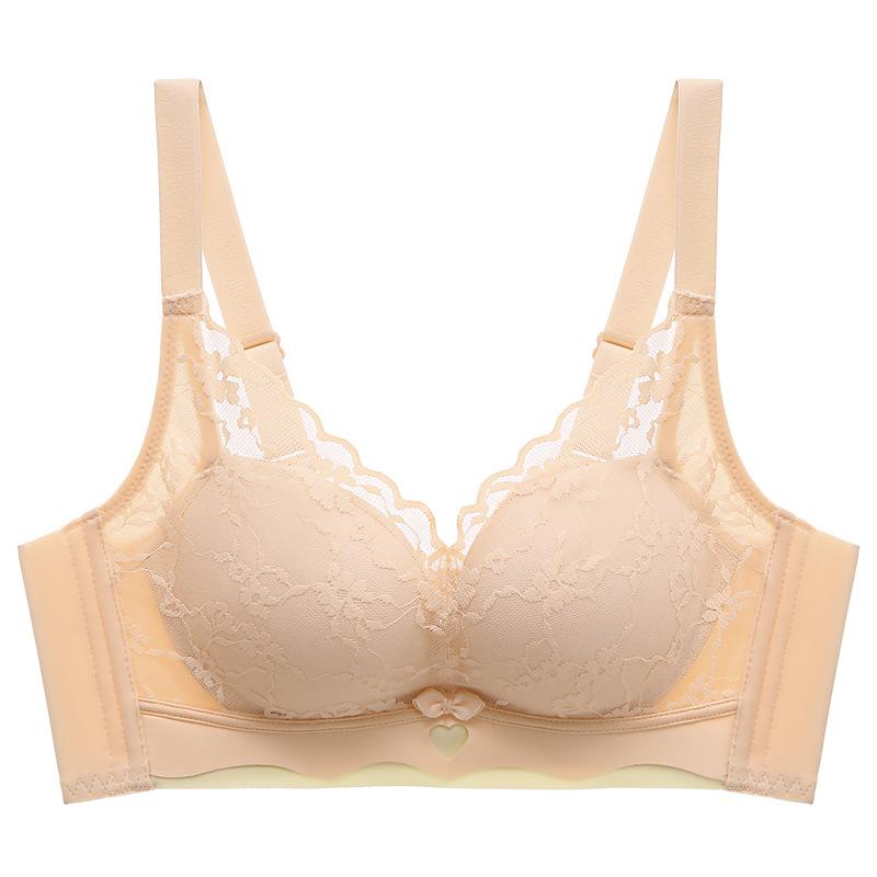Knitted New Lace Women's Steel-free Adjustment Bra Cover Gathers and Collects Breasts OEM