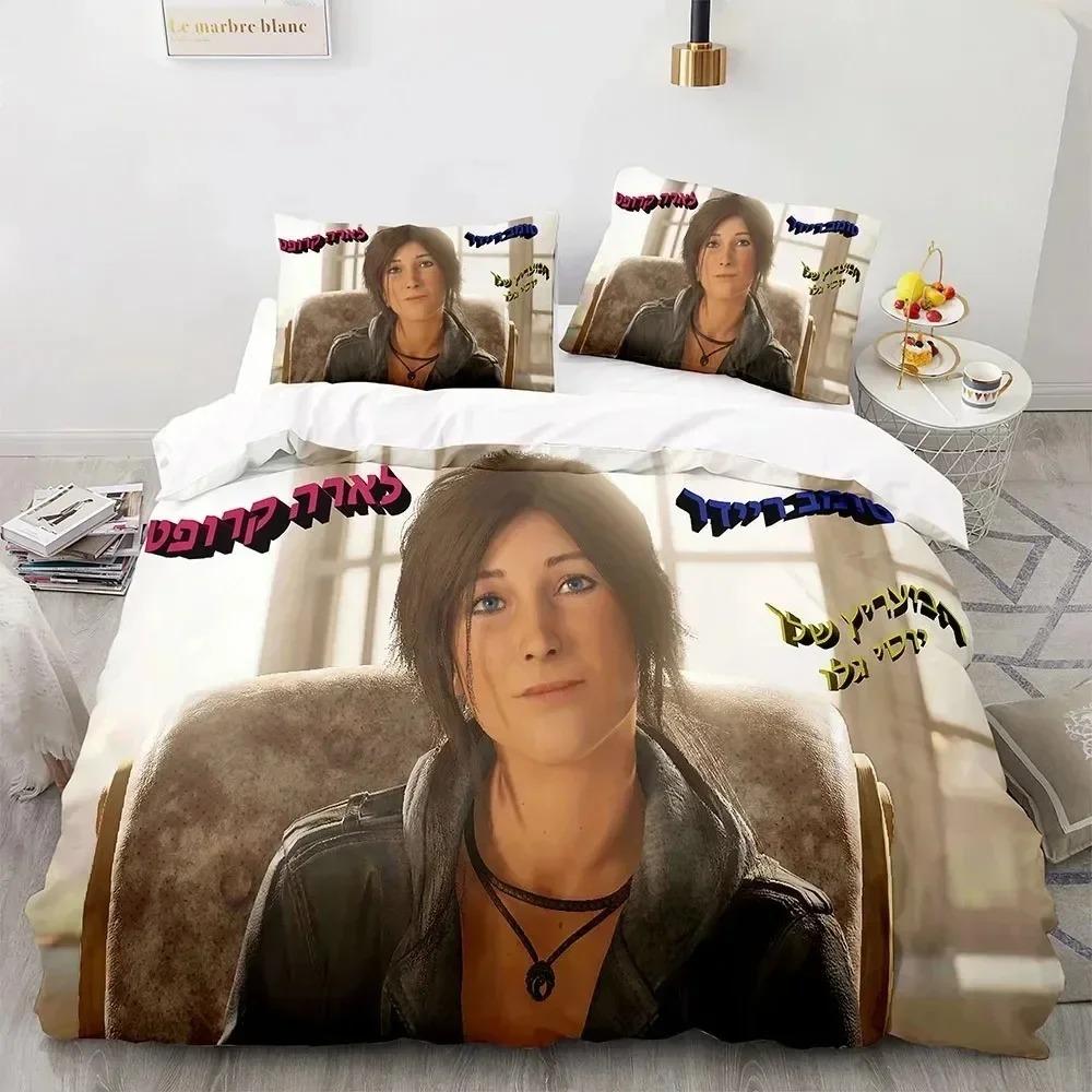 3D Print Tomb Raider Bedding Set for Boys Girls Twin Queen Size Duvet Cover Pillowcase Home Textile