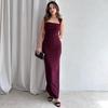 2025 Women's Sleeveless Square Neck Solid Color Bodycon Midi Dress