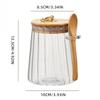 Clear Glass Sealed Storage Tank Tea Coffee Bean Dried Fruit Storage Box with Bamboo Lid Kitchen Grain Storage Jar Container