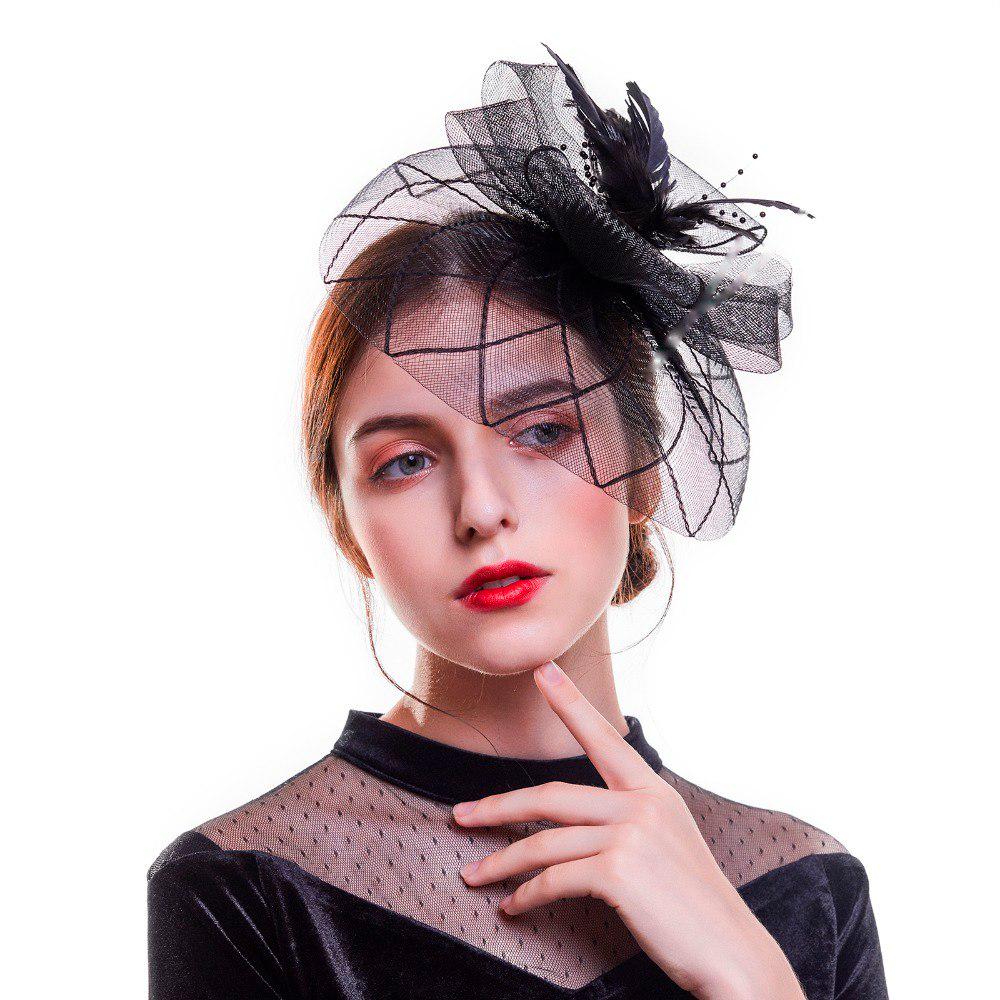 WELROG Femmes Fancy Feather Fascinator 