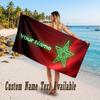 Morocco Football Design Beach Towel Custom Text Large Towel for Beach Vacation