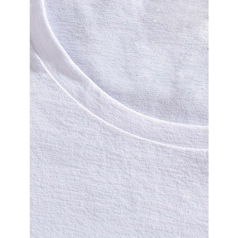 European Size Men's Style Short Sleeve T-Shirt - Casual Summer Round Neck Top with German Text Print | Machine Washable Summer Wardrobe Staple