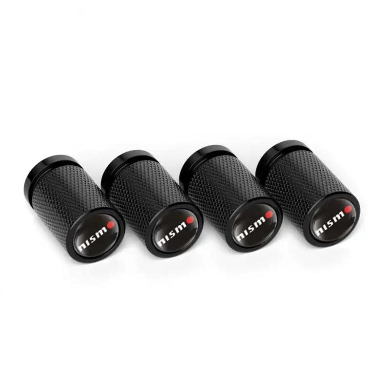 ABP3 4Pcs Car for Nissan Wheel Tire Valve Caps Stem Protection Covers Micra Qashqai GTR Nismo 350Z Kicks Maxima X-Trail NV200 Versa