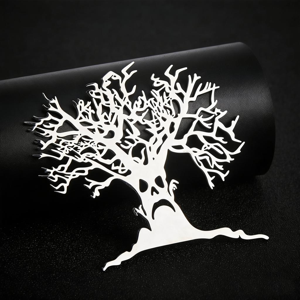 Nuova Collana Albero Spaventoso Moda Acciaio Inossidabile Albero della Vita Ciondolo Catena per Collo Gotico Hip Hop Cthulhu Gioielli di Halloween