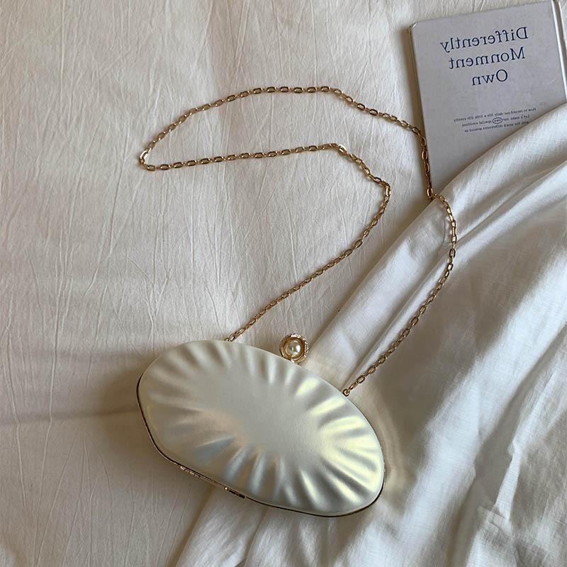 Wind Wedding Dinner Clutch Bag 2025 New Chain Shoulder Bag Fashion Shell Bag Casual Messenger Bag