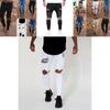 Premium Quality Slim Destroyed Stretchy Ripped Skinny Biker Jeans For Men Taped Fit Denim Pants