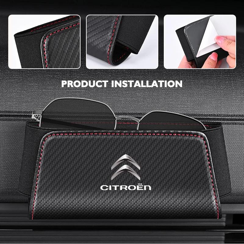 PYGO1 Organizer do bocznej kieszeni fotelika samochodowego Skórzana saszetka do przechowywania Telefon Okulary Dla Citroen C4 C3 C5 C1 C2 C6 VTS C4L DS3 DS4 DS5 Grand
