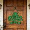 Happy St. Patrick's Day Hanging Sign Glitter Green Home Door Party Festival Wall Lucky Decoration Irish Clover Shamrock Dec N2T3