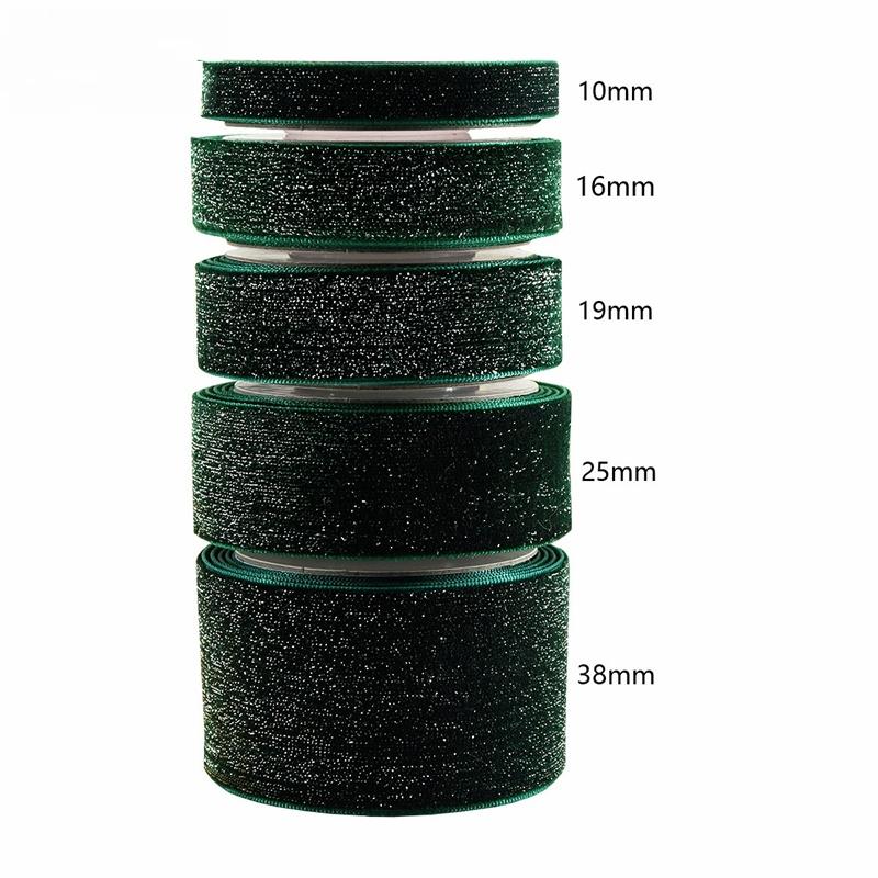5 yardů zelená sametová stuha pro ručně vyráběné dárkové balicí potřeby domácí párty vánoční dekorace