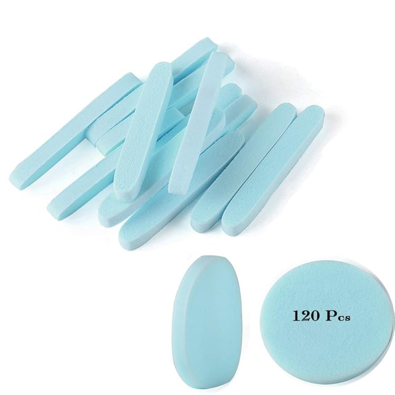 Facial Sponge Compressed,120 Count PVA Professional Makeup Removal Round Face Wash Sponges Spa Pads Exfoliating Cleansing for Women,Pink