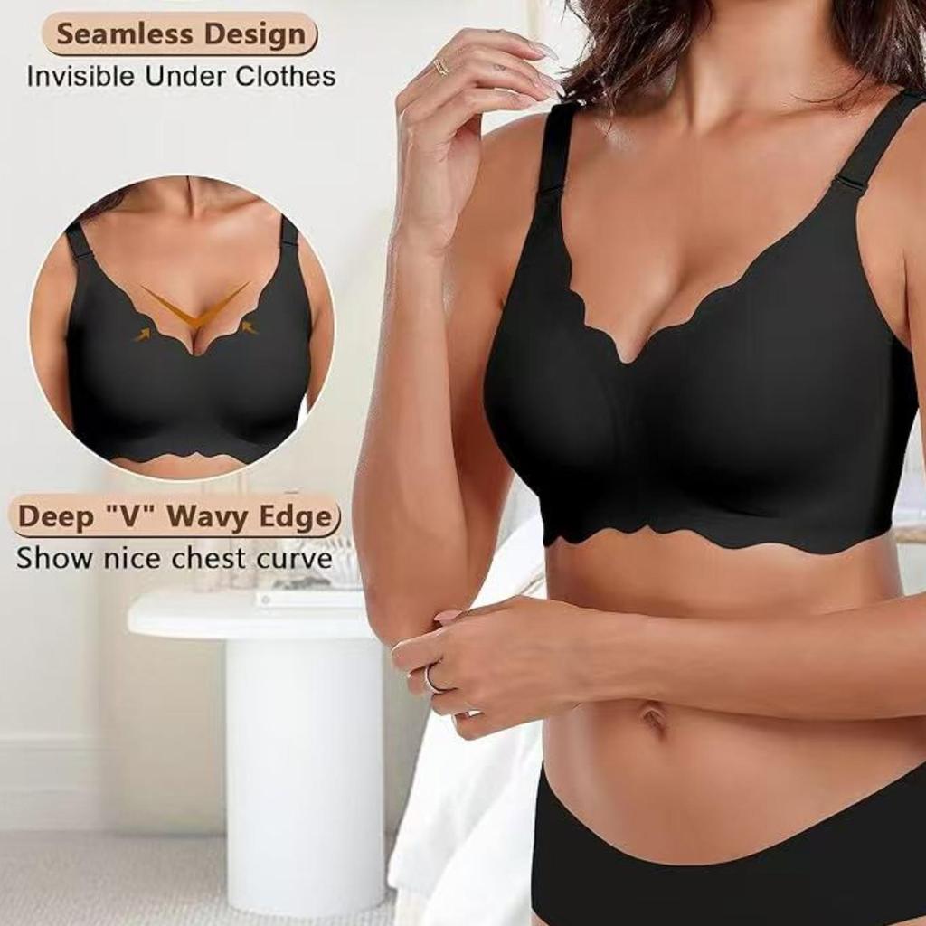 Seamless Wire-Free Bra in European & American Sizes - Women's English Label
