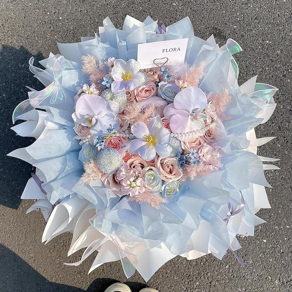 Lychee Mix Bouquet with Eternal Flower Soap for Girlfriend or Bestie - Ideal Birthday Gift