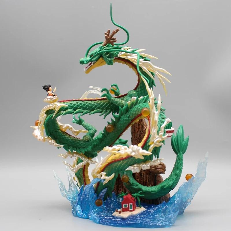 Anime figurky Goku a Shenron Model figurky Pvc Socha Kolekce panenek Pokoj Ornament Hračka Dárek
