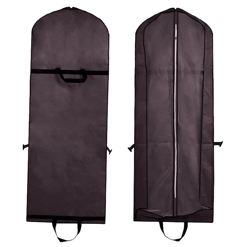 Capa Dobrável de TNT para Vestido de Noiva e de Noite à Prova de Pó com Bolsa de Mão de Uso Duplo